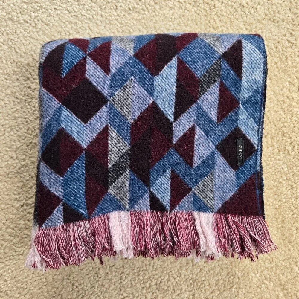 J. Crew Wool Scarf Geometric Thick